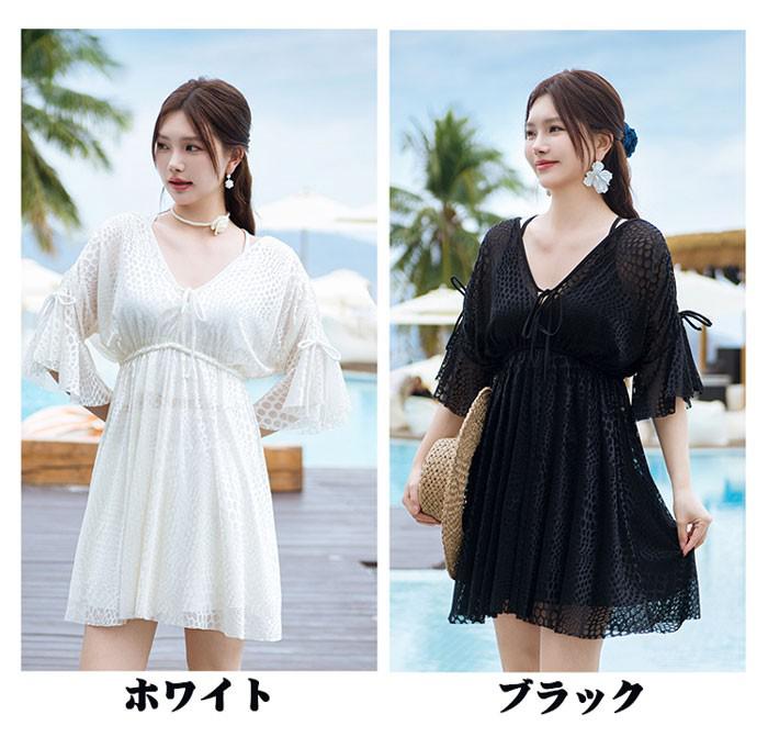 【2点購入8％OFF】水着 レディース ぽっちゃり 体型カバー水着 3点セット 大きいサ...