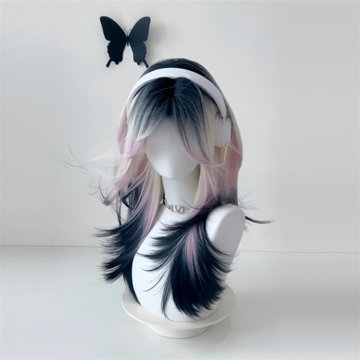 ウィッグ ロング グラデーション 前髪あり 前髪ぱっつん フルウィッグ ロングウィッグ 可愛い コスレ ロリータ ゴスロリ 原宿 レディース コスチューム 仮装 大人 おしゃれ イベント 学園祭 演劇 舞台 学芸会 文化祭 ハロウィン dp096c6c6x0