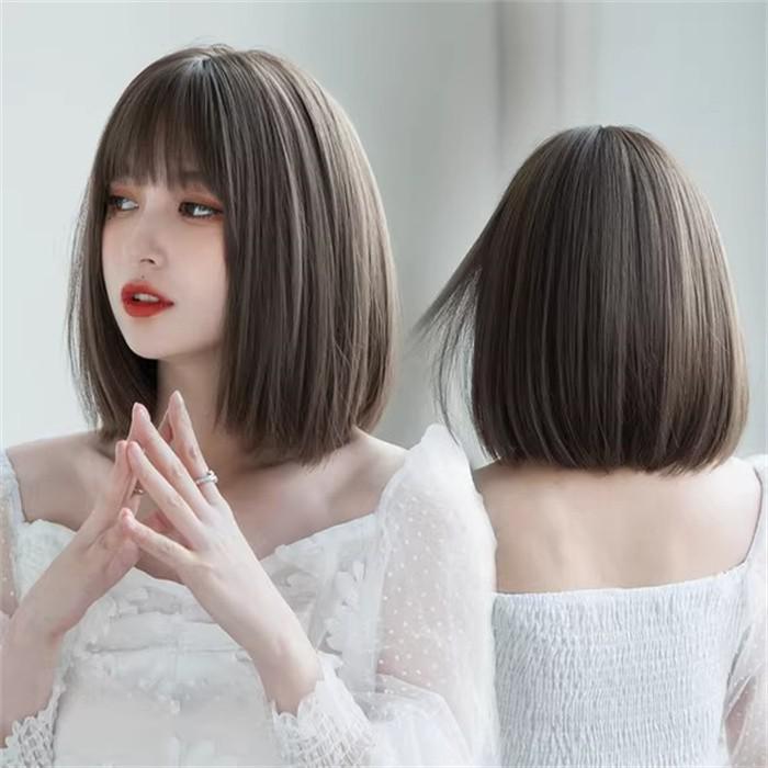 ウィッグ レディース フルウィッグ ショート ストレート ぱっつん前髪 前髪あり 可愛い かわいい 大人用 コスプレ ロリータ ゴスロリ コスチューム 原宿風 仮装 超自然 かつら wig Lolita 小顔 文化祭 イベント 学園祭 ハロウィン dp109c6c6x0