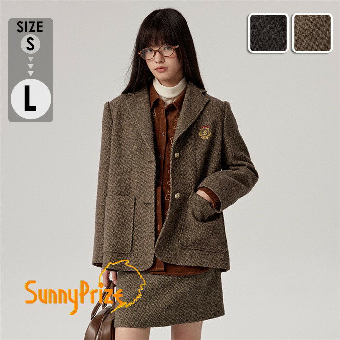 スーツ 女の子 女子 制服 スクールブレザー 黒 学生 上衣 ジャケットウール 女子高生 復古 レディース 中学生 高校生 ブラック ブラウン スタンダードタイプ　S M L dp123c6c6m7