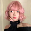 フルウィッグ ショート レディース ハロウィン ふんわり前髪 前髪あり 原宿風 かつら ぱっつん前髪 コスプレ 可愛い コスチューム 仮装 大人用 イベント 学園祭 文化祭 変装 dp025c6c6m5