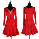 ラテンドレス レディース 社交ダンス 衣装 ワンピース チャチャチャ サルサ ルンバ タンゴ 競技用 ...
