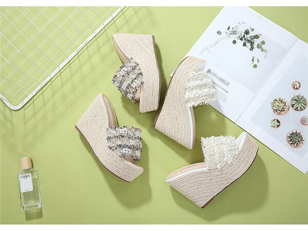 かかとなし サンダル 厚底 ウェッジソール ハイヒール 厚底サンダル かわいい ミュ...