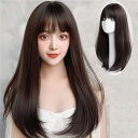 フルウィッグ ウイッグ ロング ストレート 自然 グラデーション さらさら ロングヘアー カール つけ毛 医療用ウィッグ 医療用 エクステ 小顔 毛先ゆるいカーブ セミロング コスプレ レディース かつら ハロウィン 原宿 女性 普段使い ブラウン dp053d4d4w8