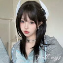 ウィッグ レディース フルウィッグ ミディアム ブラック 黒 ぱっつん前髪 ストレート 前髪あり かわいい 大人用 コスプレ ロリータ 原宿風 仮装 超自然 かつら wig Lolita 小顔 文化祭 イベント 学園祭 ハロウィン hl101d7d7x0