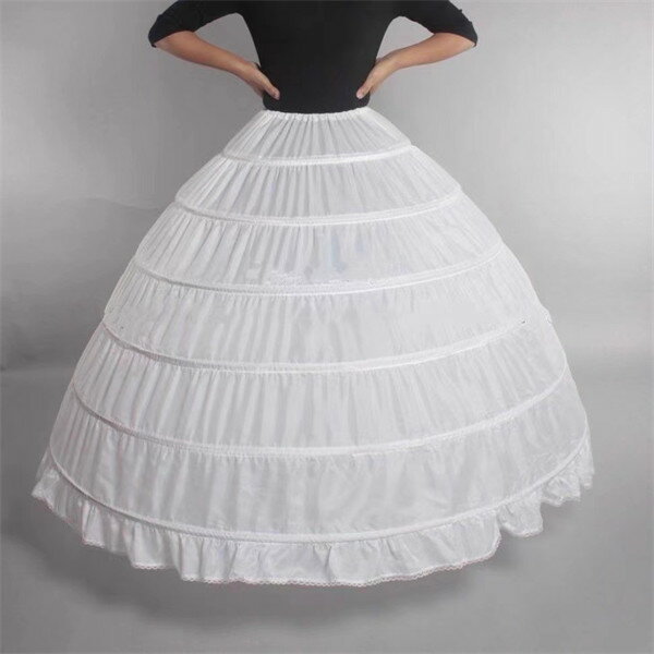 【短納期】パニエ ロング 6段ワイヤー フリーサイズ ボリュームアップ ウェディングドレス 発表会 結婚..