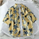 アロハシャツ シャツ レディース メンズ 開襟シャツ 夏物 ハワイアン アロハシャツ半袖 大きいサイズ ヴィンテージ風 シンプルデザイン 開襟 半袖 オープンカ...