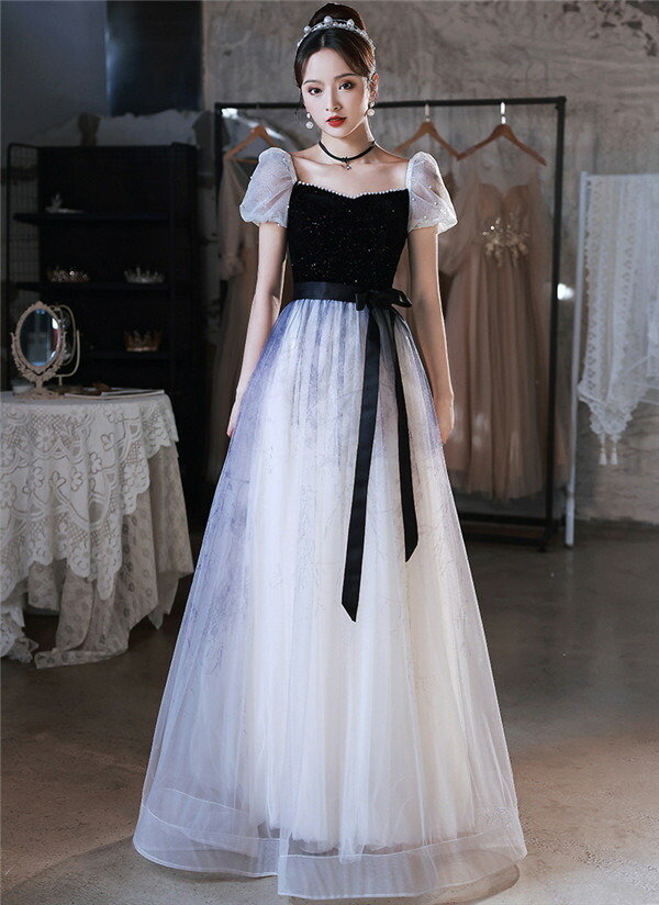 ロングドレス 演奏会 ドレス 大人 ピアノ 発表会 演奏会用ドレス 演奏会ドレス パーティードレス 他と被らない ロング 成人式 ステージ衣装 舞台衣装 コンサート パフスリーブ プリンセスライン プリンセス かわいい シンプル da388g4g4g4