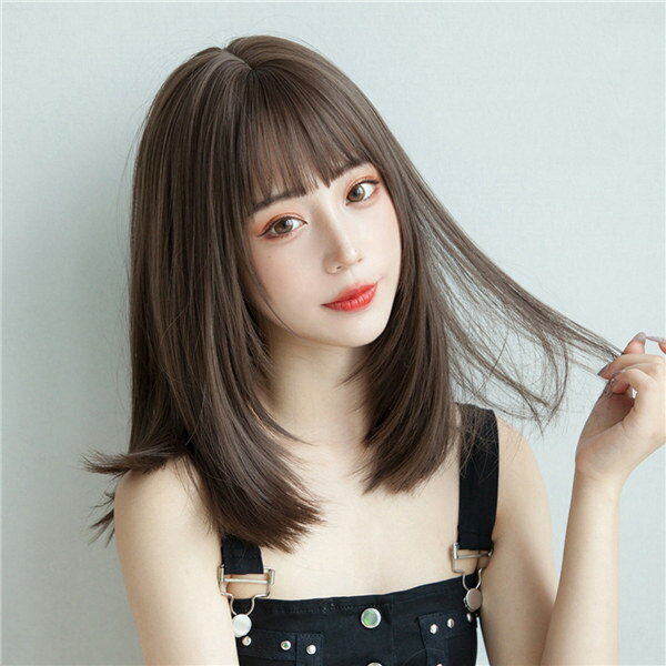 楽天サニープライズ　楽天市場店フルウィッグ ウィッグ セミロング かつら 女性 レディース wig カツラ 前髪 自然 小顔効果 セミロング ロリータ Lolita コスプレ ハロウィン レイヤー 小顔 原宿系 茶髪 耐熱ウィッグ ネット付き 人気 韓国 dp088g4g4w7