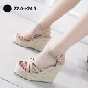 厚底 サンダル ストラップ 厚底サンダル ヒール12cm 2colors ブラック ベージュ ファッション アンクルストラップ ウエッジソール サンダル 普段履...