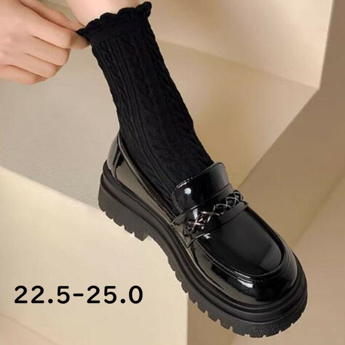 ローファー レディース 学生 厚底 ヒール3-5cm 可愛い おしゃれ JK 女の子 カジュアル 春 夏 秋 冬 オールシーズン ジュニア スクールローファー 美脚 ファッション 入学式 卒業式 通勤 通学 ブラック 黒 22.5 23.0-25.0 nt001j5j5lc
