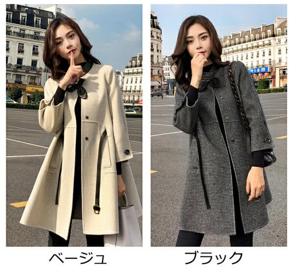 【サイズ有S/M/L/XL/2XL】レディース ケープコート マントコート チェスター ミディアム丈 レディース 冬 おしゃれ ロング 大きいサイズ 秋 冬 アウター コート 大人 上品 通勤 大きめ 韓国風 ベージュ 黒　dc044l6l6w7/代引き不可