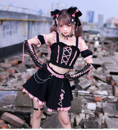 ワンピース コスプレ ロリータ ゴスロリ パーティー 発表会 可愛い リボン フリル かわいい おしゃれ 文化祭 学園祭 衣装 メイド コスチューム こすぷれ コス ロリィタ Lolita ハロウィン おすすめ 仮装 h1013lalag4