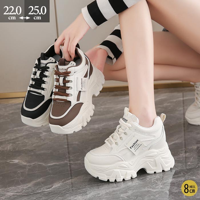 厚底 スニーカー 靴 レースアップ レディース スニーカー 編上げタイプ 歩きやすい 痛くない 美足 防寒..