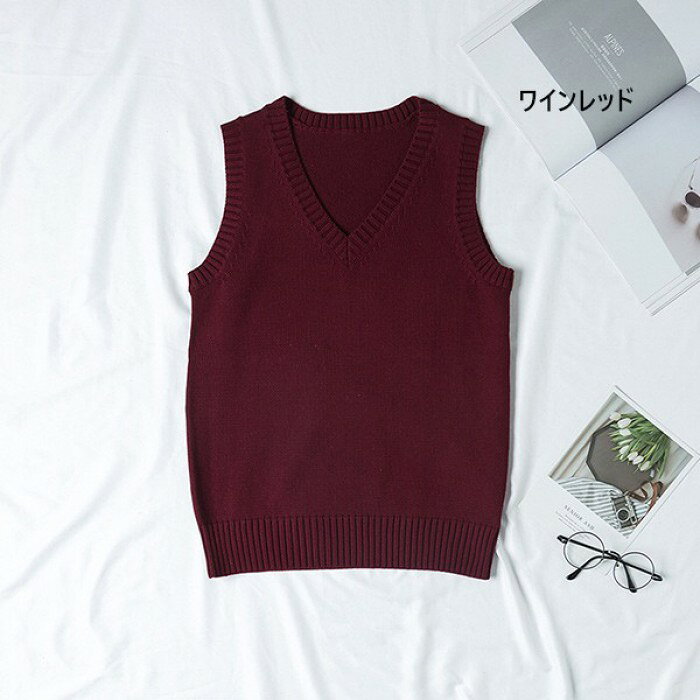 楽天市場】制服 ベスト（カラーワインレッド）（その他｜学生服
