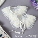 つけ襟 レディース 付け襟 ロリータ レース 襟 ホワイト 2タイプ ボタン ブラウス シャツ ファッション小物 重ね着風 大人 可愛い エレガント オールシーズン 仮装 イベント 学園祭 コスチューム na006m6m6x0