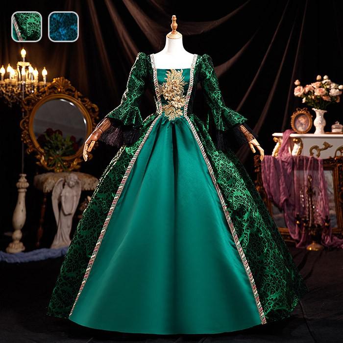 貴族 ドレス 油絵風 お姫様 衣装 カラードレス ロング 宮廷 王族服 お嬢様 舞台衣装 復古 ジュリエット ヨーロッパ ステージ衣装 オペラ声楽 撮影 西洋ドレス レディース ロングドレス 貴族ドレス 中世 貴婦人 ワンピース 演出服 演劇 ハロウィン 女性 ba101n1n1x0