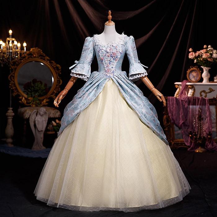 貴族 ドレス 油絵風 お姫様 衣装 カラードレス ロング 宮廷 王族服 お嬢様 舞台衣装 復古 ジュリエット ヨーロッパ ステージ衣装 オペラ声楽 撮影 西洋ドレス レディース ロングドレス 貴族ドレス 中世 貴婦人 ワンピース 演出服 演劇 ハロウィン 女性 ba102n1n1x0