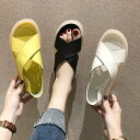 サンダル 厚底 レディース ビーチサンダル ペタンコ 歩きやすい フラット スリッパ ブラック ホワイト イエロー ピンク グリーン シューズ サマー 夏 美脚...