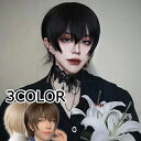 ウィッグ メンズ 短髪 かつら 超自然 フルウィッグ コスプレ おしゃれ 男装 可愛い ショート 耐熱ウィッグ ブラック 黒 ブラウン ゴールド 金髪 小顔効果...
