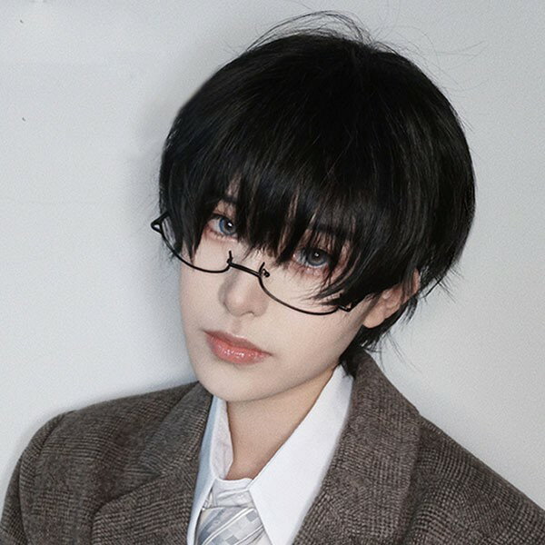ウィッグ メンズ 短髪 かつら 自然 フルウィッグ ショートウィッグ ショートヘア 前髪あり コスプレ 男装 おしゃれ ナチュラル かっこいい 可愛い ショート 耐熱ウィッグ 小顔効果抜群 コスチューム 文化祭 学園祭 イベント 韓国風 dp214n1n1g4