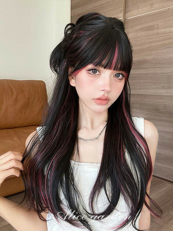ウィッグ メッシュ レディース フルウィッグ ロング 巻き髪 ぱっつん前髪 前髪あり 可愛い かわいい 大人用 コスプレ ロリータ ゴスロリ コスチューム 原宿風 仮装 超自然 かつら wig Lolita 小顔 文化祭 イベント 学園祭 ハロウィン dq087n1n1g4