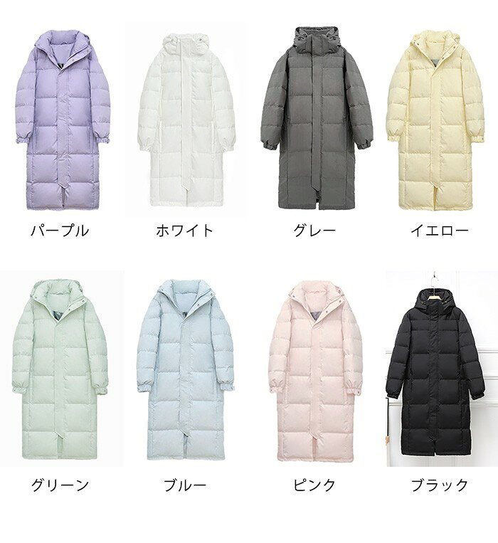 【スカーフおまけ】レディース ダウンコート ロング丈 フード付き 軽量 防寒 暖かい 大きいサイズ S-3L 撥水 シンプル 無地 ロングダウン 通勤 通学 カジュアル 冬服 おしゃれ アウター ml001n1n1lc sunnyprize-10034930 サニープライズ 楽天市場店 サンプル画像2