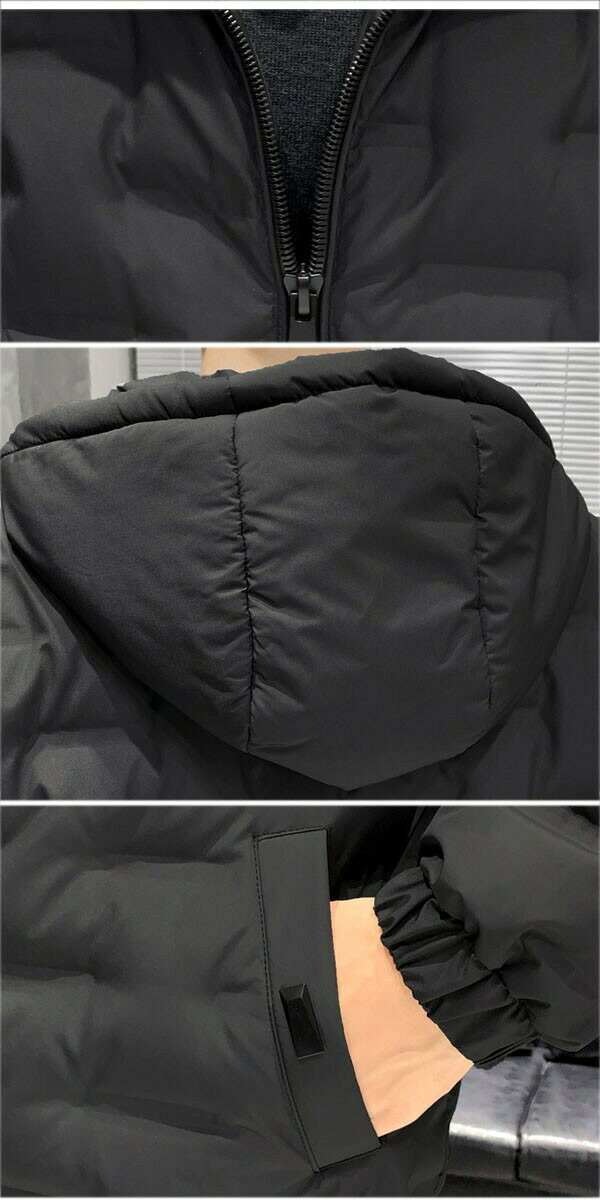 メンズ ダウンジャケット ダウンコート 90％ダウン 防寒 秋冬 秋コート ショート丈 メンズコート アウター 冬服 高品質ダウン 大きいサイズ ポケット付き フード付き 撥水 厚手 男性用 おしゃれ あったか ブラック 黒 3L 4L 5L 6L dp078t2t2c6