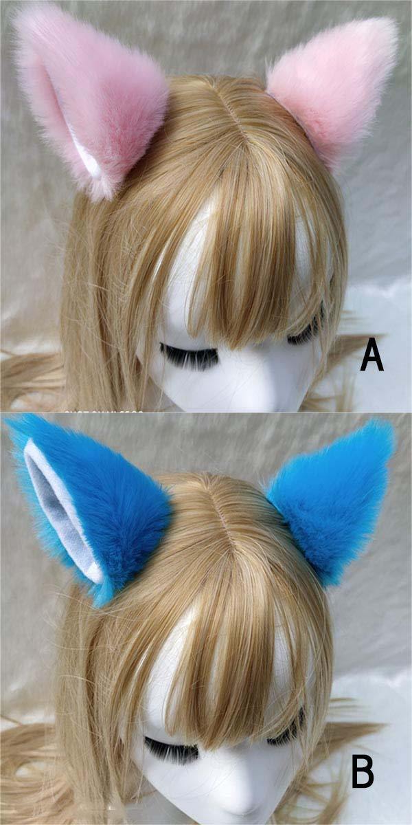 【21色】高さ9cm 狐 猫 耳 動物 妖精 仮装 ヘアピン モコモコ フェイクファー コスプレ キツネ ネコ アクセサリー 文化祭 学園祭 パーティー ec032t2t2x0の商品画像 3