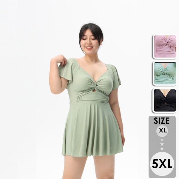 水着 大きいサイズ ぽっちゃり水着 レディース 体型カバー 大きいサイズ水着 ぽっちゃり ワンピース 体型カバー かわいい リゾート サマーレジャー プール ビーチ 海水浴 ワンピース スカート スタイル オープン バック カバー スリム 太り 半袖 温泉 旅行 df058x0x0x0