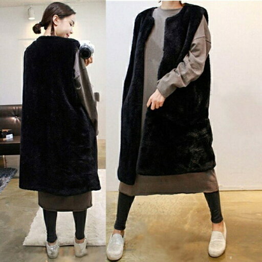 【サイズ有S/M/L/XL/2XL/3XL】ロングベスト フェイクファー レディース ふわふわ もこもこ 秋 冬 暖かい 防寒 小さいサイズ 無地 春 アウター ポケット付き dg042x1x1c6 【サイズ有S/M/L/XL/2XL/3XL】ロングベスト フェイクファー レディース ふわふわ もこもこ 秋 冬 暖かい 防寒 小さいサイズ 無地 春 アウター ポケット付き dg042x1x1c6