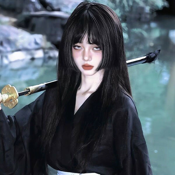 ウィッグ フルウィッグ 姫カット ロングストレート 女性 レディース ロリータ ハロウィン ふんわり 前髪あり かつら コスプレ 可愛い 耐熱ウィッグ コスチューム 仮装 大人用 普段使い 文化祭 イベント 学園祭 女装 発表会 学芸会 舞台 演劇 変装 小道具 dp163x1x1sa