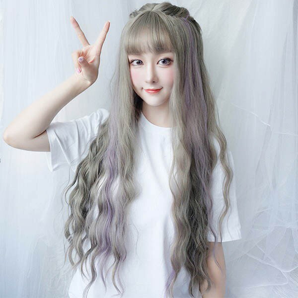 ウィッグ フルウィッグ ロングパーマ 女性 レディース ゆめかわ ロリータ ハロウィン ふんわり 前髪あり かつら コスプレ 可愛い 耐熱ウィッグ コスチューム...