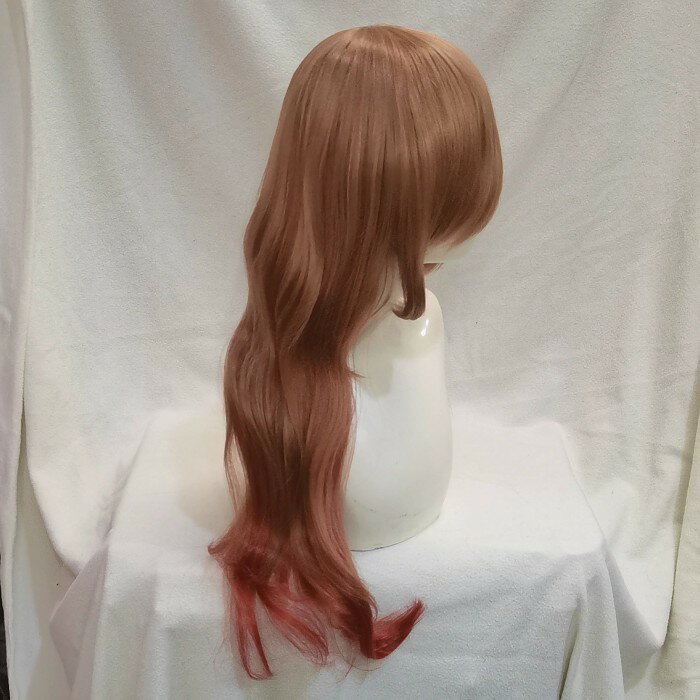 中世の貴族風 ブラウン ピンク グラデーション フルウィッグ かつら 女性 長髪 ロングウィッグ ロリータ lolita 前髪あり 自然 可愛い wig コスプレ 耐熱ウィッグ 小顔効果 コスチューム 仮装 文化祭 学園祭 演劇 舞台 イベント 変装 女装 dp258x1x1x0