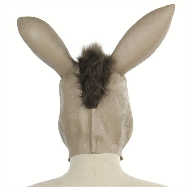 動物 マスク ロバ コスプレ ラテックスマスク コスチューム 被り物 面白い 大人 ハロウィン用 変装 イベント 学園祭 文化祭 忘年会 道具 dh180x6x6m7