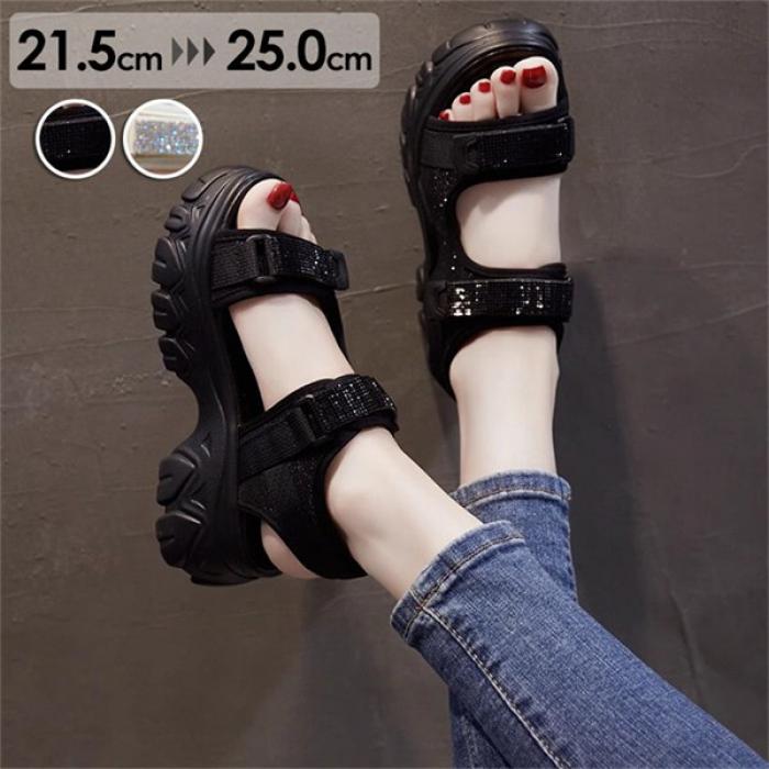 ウェッジソール スポーツサンダル 厚底 レディース かわいい オシャレ 脚長 大きいサイズ 小さいサイズ レジャー用 リゾート タウン用サンダル 美脚 履き心地 カジュアル 靴 大人 軽量 歩きやすい 夏用 普段履き mh003z7z7x0