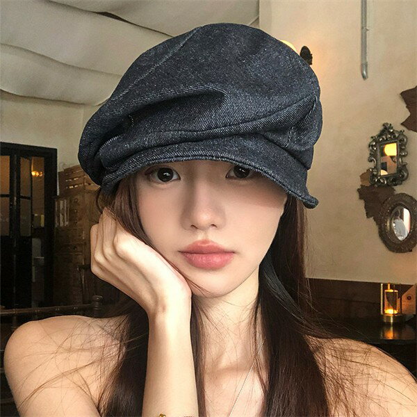 日系 レトロ 綿麻 ベレー帽 レディース 秋冬 大きめ頭囲対応 小顔効果 八角帽 画家帽 マリン帽 暖かい おしゃれ 可愛い シンプル 無地 カジュアル 旅行 ...