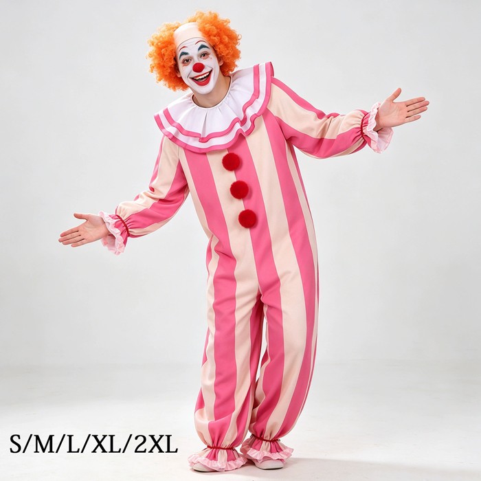 ピエロ コスプレ 道化師 ジョーカー ハロウィン コスプレ衣装 オールインワン つなぎ バイカラー 男女兼用 メンズ レディース 大人用 ハロウィン仮装 仮装パーティー 舞台衣装 演劇 ステージ衣装 ダンス 撮影 文化祭 学園祭 S M L XL 2XL mm021zbzbm7 sunnyprize-10038014 サニープライズ 楽天市場店 パッケージ画像