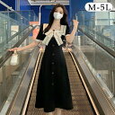 ワンピース 大きいサイズ パフスリーブ ブラック 黒 半袖 大人かわいい ぽっちゃり 夏ワンピ 着やせ Aライン M L LL 3L 4L 5L bi172zezezs