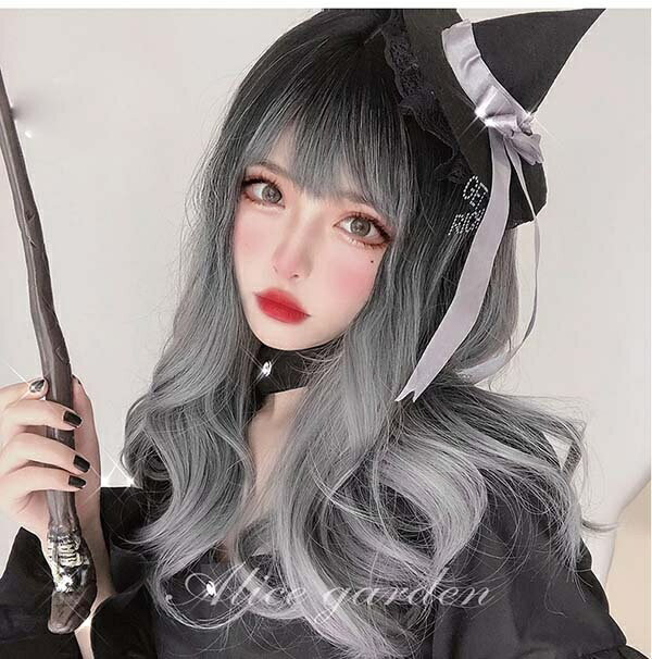 ウィッグ レディース フルウィッグ グラデーション 仮装 超自然 エクステ かつら wig ロリータ Lolita コスプレ ハロウィン レイヤー 小顔 原宿系 耐熱ウィッグ dw151zezew9