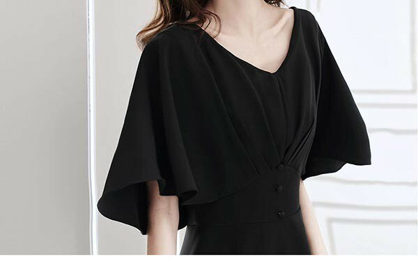 ロングドレス 演奏会 ドレス 大人 ピアノ 発表会 演奏会用ドレス 演奏会ドレス パーティードレス ピアノ発表会 結婚式 フェミニン 袖あり お呼ばれ 20代 30代 可愛い フェミニン ブラック M L LL 3L 4L 5L 6L ml168zezew9