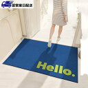 【翌営業日発送】45cm×75cm ネイビー 玄関マット 屋外 室内 カーペット 洗える 大判 おしゃれ ラバー 滑り止め付き 泥落とし 飲食店 業務用 家庭用...