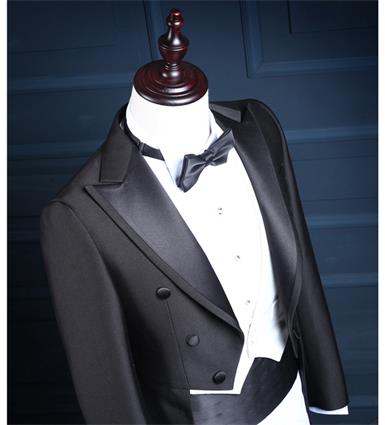 メンズ スーツ タキシード セットアップ 燕尾服 ダブルブレスト スリム 紳士服 貴族風 ステージ衣装 結婚式 二次会 演劇 イブニングコート フォーマル ジャケット リボン付き おしゃれ 5点セット S〜3XL dg556f0f0y5