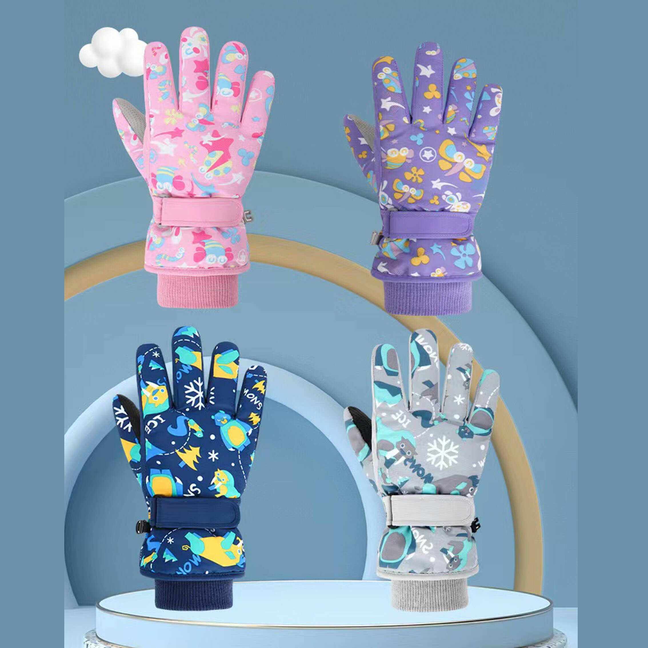 樂天商城 - スキー手套 子供 手袋 手套 防水 防寒 保温 厚手 中綿 冬 雪上スポーツ 雪遊び スポーツ ユニセックス 女の子 男の子