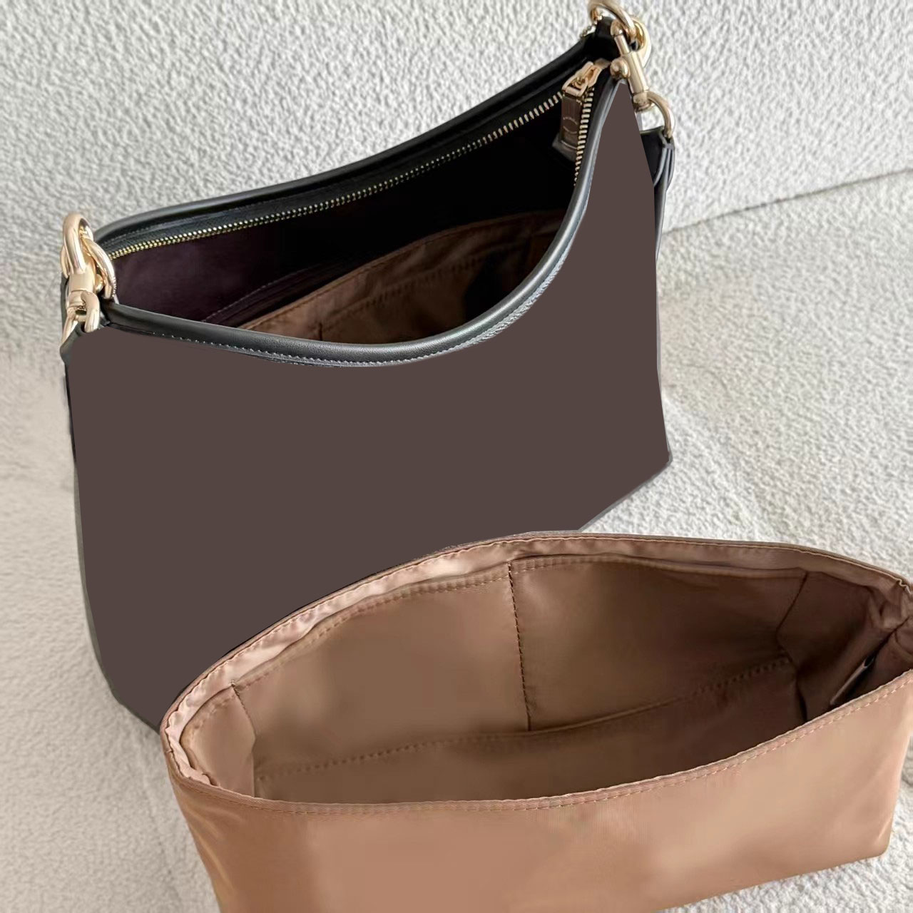 バッグインバッグ Coach Laurel31対応 ナイロン 軽量 自立 インナーバッグ 小さめ ...