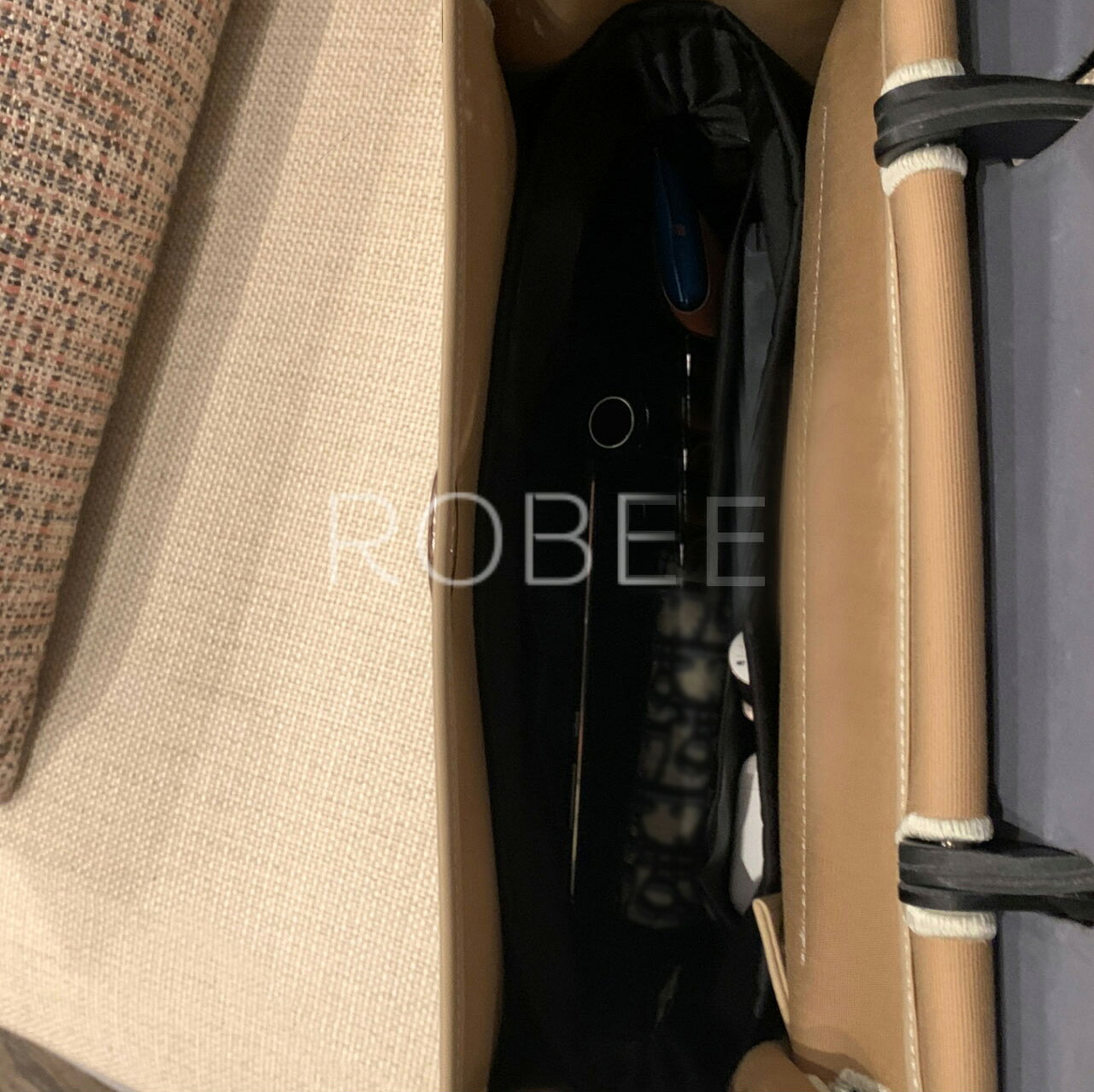 バッグインバッグ エルメス Hermes Herbag対応 ナイロン軽量 自立 インナーバッグ チャック付き 小さめ 大きめ バッグの中 整理 整頓 通勤 旅行バッグ 防水 水洗可能 バッグ 内部 底 汚れ防止 ROBEE sunnystation-10004352 Sunny Station サンプル画像2