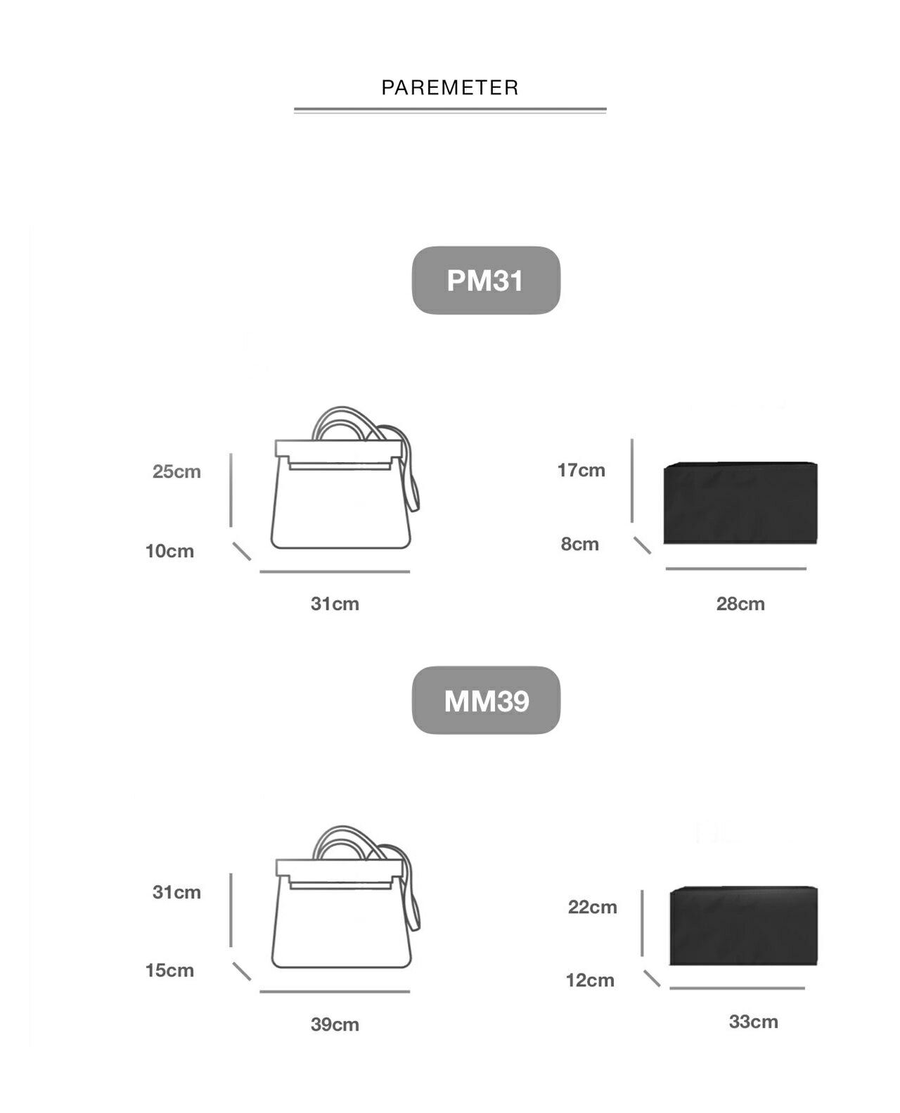 バッグインバッグ エルメス Hermes Herbag対応 ナイロン軽量 自立 インナーバッグ チャック付き 小さめ 大きめ バッグの中 整理 整頓 通勤 旅行バッグ 防水 水洗可能 バッグ 内部 底 汚れ防止 ROBEE