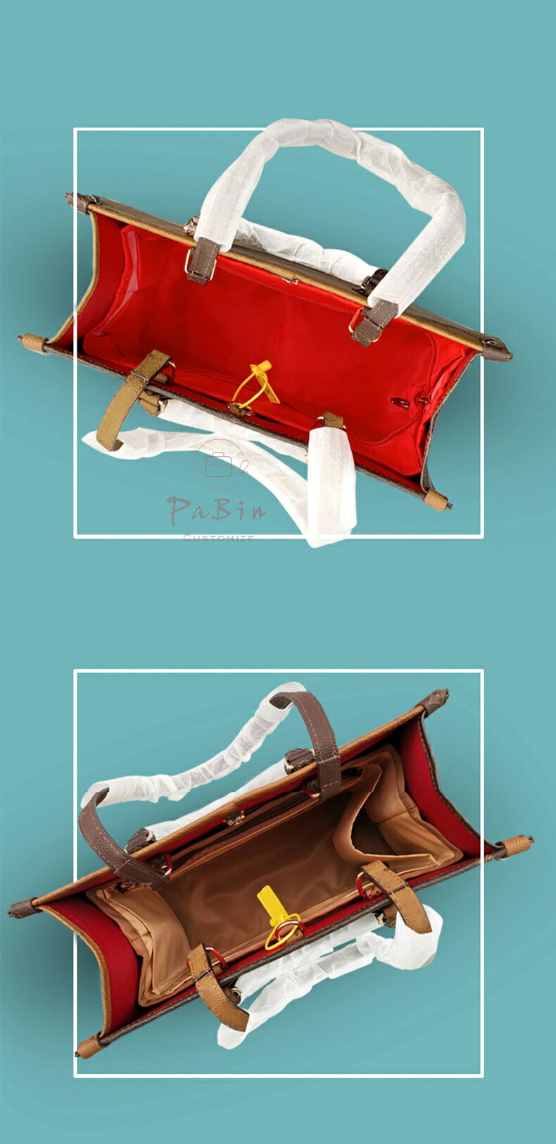 バッグインバッグ ルイヴィトン Louis Vuitton onthego対応 ナイロン 軽量 自立 インナーバッグ チャック付き 小さめ 大きめ バッグの中 整理 整頓 通勤 旅行バッグ 防水 水洗可能 バッグ 内部 底 汚れ防止 PaBin sunnystation-10003816 Sunny Station サンプル画像3