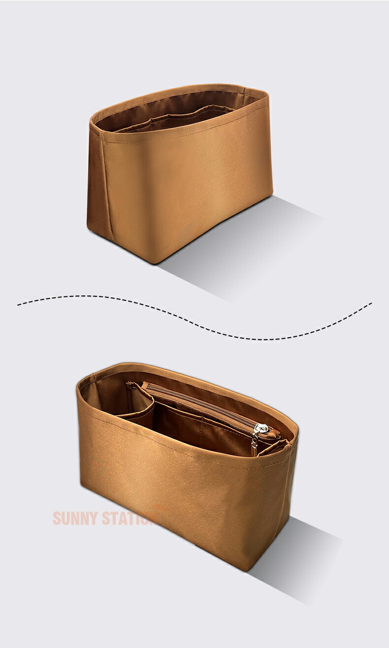 バッグインバッグ エルメス Hermes Herbag対応 シルク 軽量 自立 インナーバッグ ...