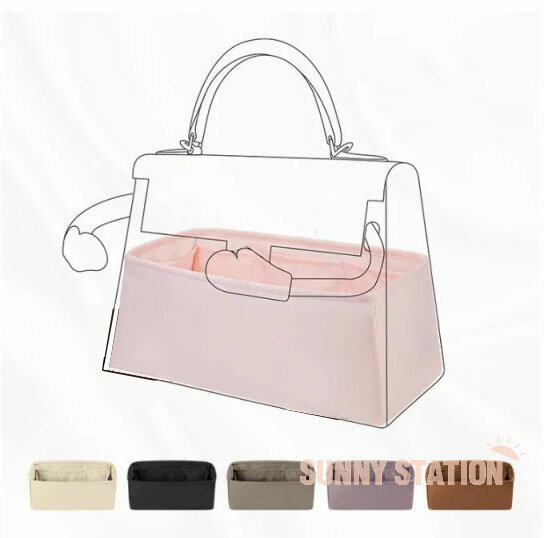 トートバッグ バッグインナーバッグ　バッグインバッグ　インナーバッグ　高級絹　高級サテン　トートバッグ用Hermes Kelly Doll Bags対応